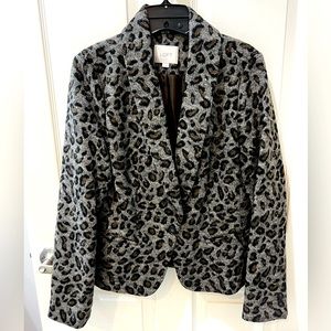 LOFT leopard print blazer. Size M